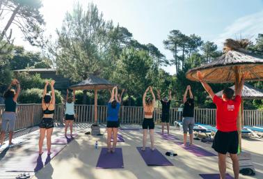 camping yoga